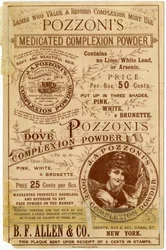 Pozzonis Dove Complexion Powder, Rückseite